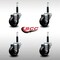 Service Caster 3'' SS Soft Rubber Wheel Swivel 3/4'' Expanding Stem Caster Set, 4PK SCC-SSEX20S314-SRS-34-4 - alternate 3